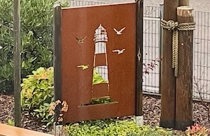 Edelrostschild  Leuchtturm  1,0m x 1,5m