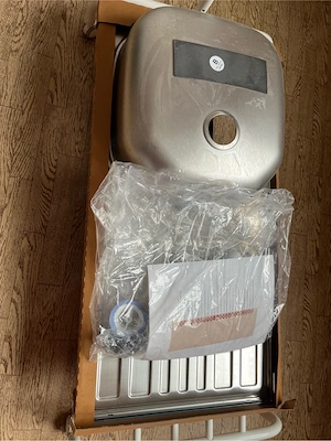 Edelstahlspüle Neu 86.0 x 43,5 cm komplett mit Zubehör Bild 2