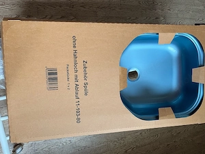 Edelstahlspüle Neu 86.0 x 43,5 cm komplett mit Zubehör