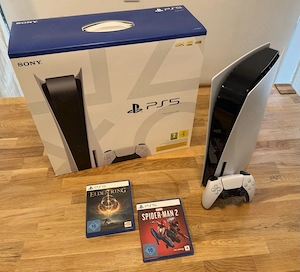 sony Playstation 5 Konsole disc edition mit 2 CD spiele + verpakung 