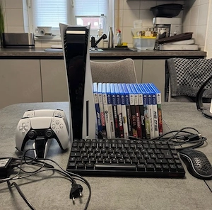 Sony Playstation 5 original PS5 disc player edition plus 15 spiele mit 2 controller im verpakung