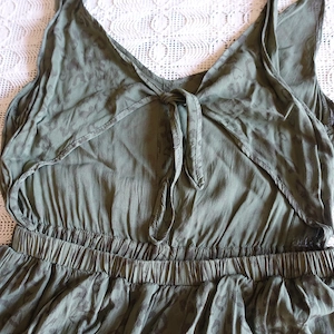 Damen - Kleid, Sommerkleid, Minikleid, Gr. 34 bzw. ca. Gr. XS, khaki, Leo Bild 6