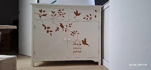 Kommode mit Print Vögel Vogelkäfig floral