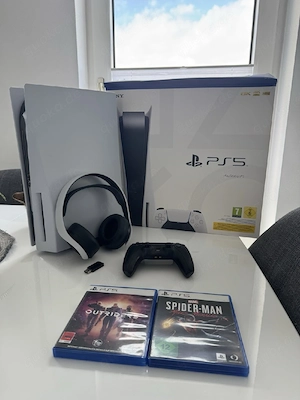 sony Playstation 5 konsole paket mit originalverpackung plus 2 spiele