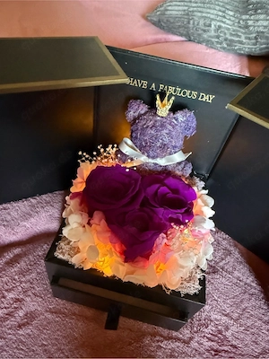 ADDWel Ewige Rose mit Damen Herz Halskette Silber 925