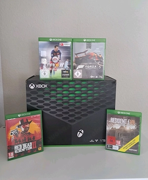 Xbox serie x neue versiegelt Konsole mit 4 Xbox spiele 