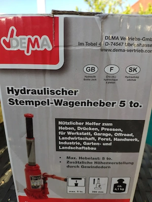 Hidraulischer  Stempel- Wagenheber 5 to. Bild 3