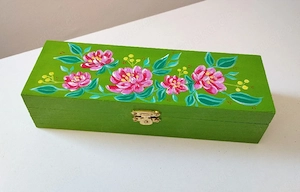 Schmuckkästchen (Holz) Handbemalt mit Acrylfarben