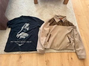 Vintage ariana grandd shirt + vintage 50s leo jacke
