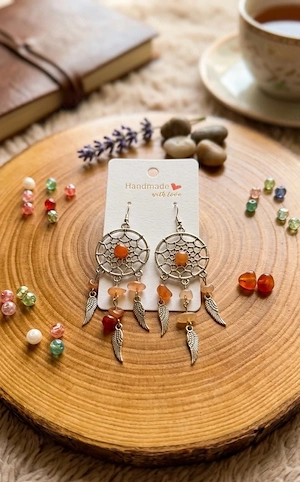 Ohrringe Aprikose Boho 