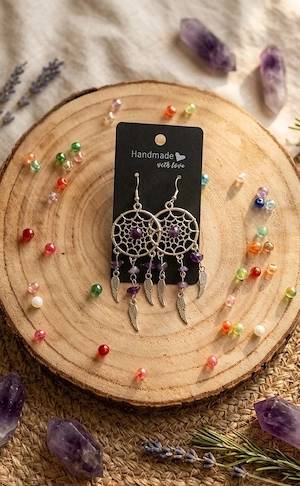 lila Steinchen Traumfänger 