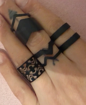 Schmuck Set in schwarz 