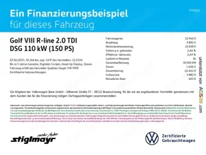 Volkswagen Golf VIII R-line 2.0 TDI DSG AHK+HUD+IQ-LIGHT+STANDHZG Bild 2