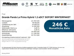 Fiat Grande Panda La Prima Hybrid 1.2 eDCT SOFORT WINTERPAKET KAMERA Bild 2