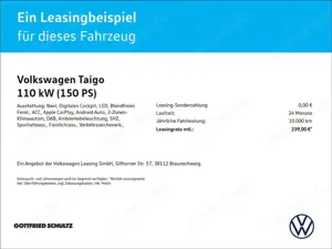 Volkswagen Taigo 1.5 TSI DSG Style Navi LED Leichtmetallräder Bild 2
