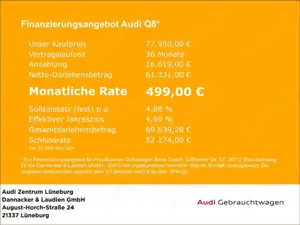 Audi Q8 50 3.0 TDI quattro S-Line Alu Matrix-LED AHK Pano