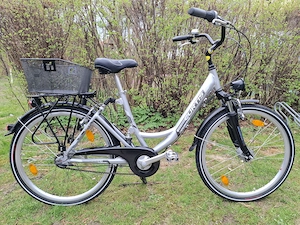 26" Alu Damen Cityrad von Curtis mit 7 Gänge, Nabendynamo Korb und neues Schloß