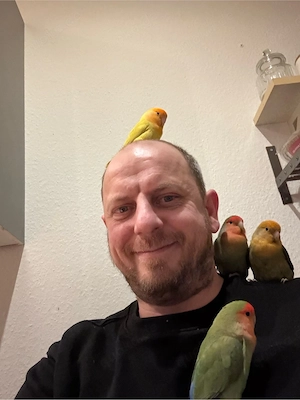 2 Paare Rosenköpfchen