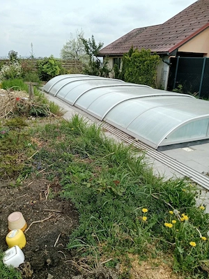 Poolueberdachung neuwertig im x 7,50m Höhe 90cm