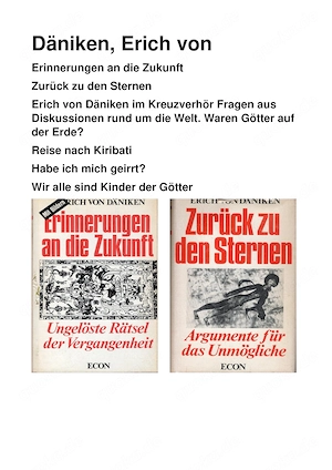 Sammlung 6 Bände (Konvolut) Erich von Däniken (u.a. Erinnerungen an die Zukunft)