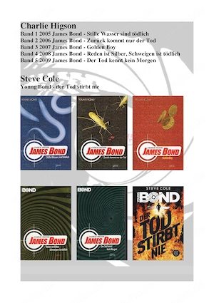 Sammlung 6 Bände (Konvolut) James Bond (u.a. Golden Boy)