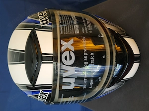 Uvex PS 460 Motorradhelm XL | Blau-Weiß-Schwarz | Neu | Inkl. Helmsack
