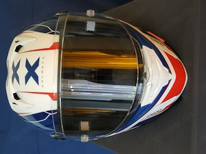 Nexx XR2 Torpedo Carbon Helm   Blau Weiß Rot   Gr. S   NEU