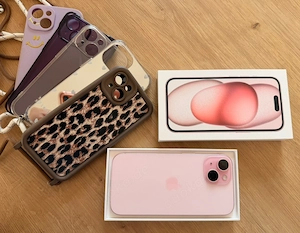 Apple iPhone 15 rosa 128GB , akkukapazität : 100% mit verpakung 