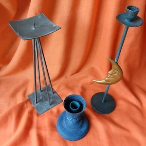 3 Kerzenständer KerzenLeuchter Kerzenhalter Leuchter Metall in AntikStyle