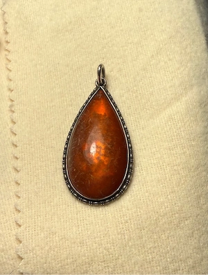 Vintage Bernstein Anhänger - 800 Silber