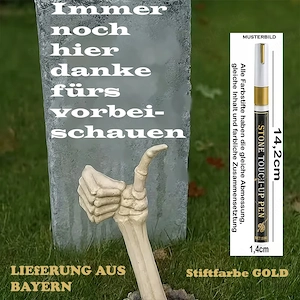 2 Stück Grabschrift ausbessern Farbe GOLD  KEIN FILZSTIFT  Lieferung aus Bayern