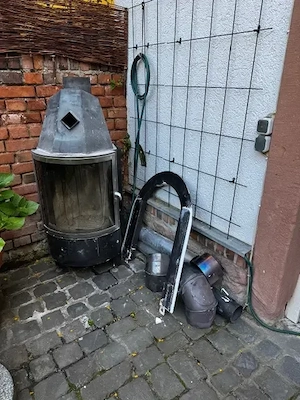 Kaminofen, Einsatz zum Einmauern in einen Kachelofen oder ähnliches