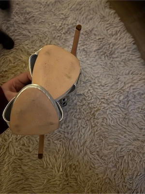 giuseppe zanotti 36 silber cruel wing heels