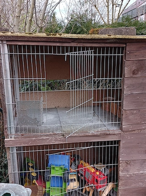 Kleintierkäfig mit zwei Ebenen Bild 3