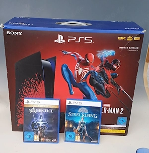Sony Playstation 5 PS5 spider man version  & 2 spiele 