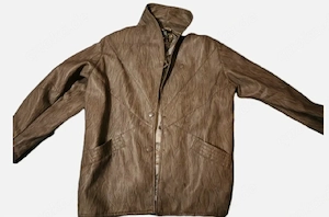 Vintage Lederjacke Damen Herren Gr. S Grau