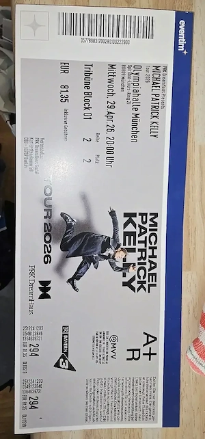 Michael patrick kelly konzert olympiahalle 29.4.