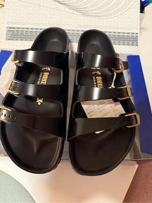Birkenstock Florida Fresh schwarz Shine 39