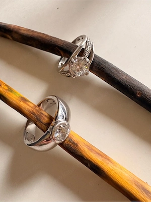 2 Ringe 925 Silber