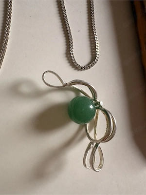 925 Kette   Anhänger Aventurin