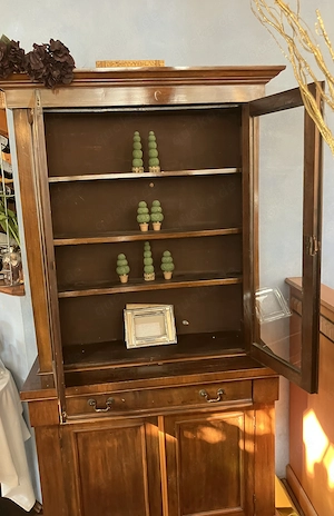 Antik englischer Aufsatzschrank Vintage Bild 4
