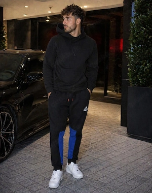 Adidas Trackpents Schwarz Blau Gr.M 