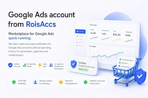 Google Ads account from RoisAccs -  Marketplace for Google Ads quick running.