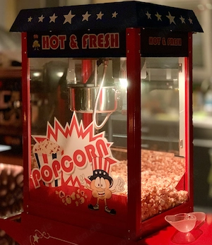 Profi Popcornmaschine mit Wagen   Kino-Feeling für Zuhause Bild 2