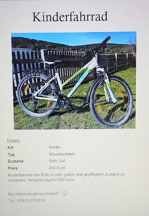 Kinderfahrrad
