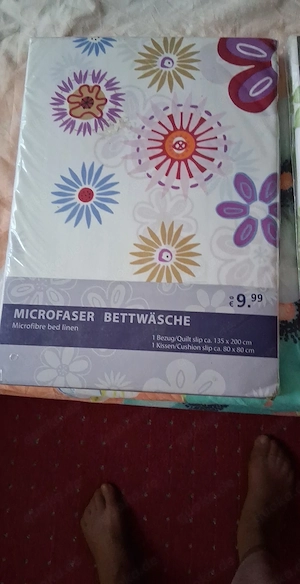 Neue Bettwäsche 1 35 mal 2 Meter  und Kissen 80 mal 80