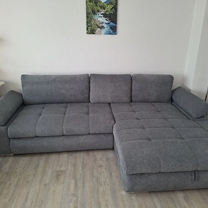Großes Ecksofa grau   Schlaffunktion & Stauraum   Top Zustand   letzter Preis!