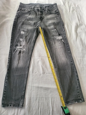 Dsquared2 Style Jeans Grau Schwarz Ripped Look W30 W31