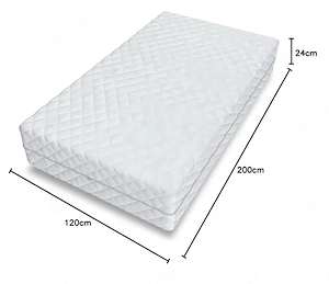 Matratze 120 x 200, Memoryschaum auf Federkern, H2 H3