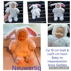 Babypuppe im Hasenkostüm von anne geddes 